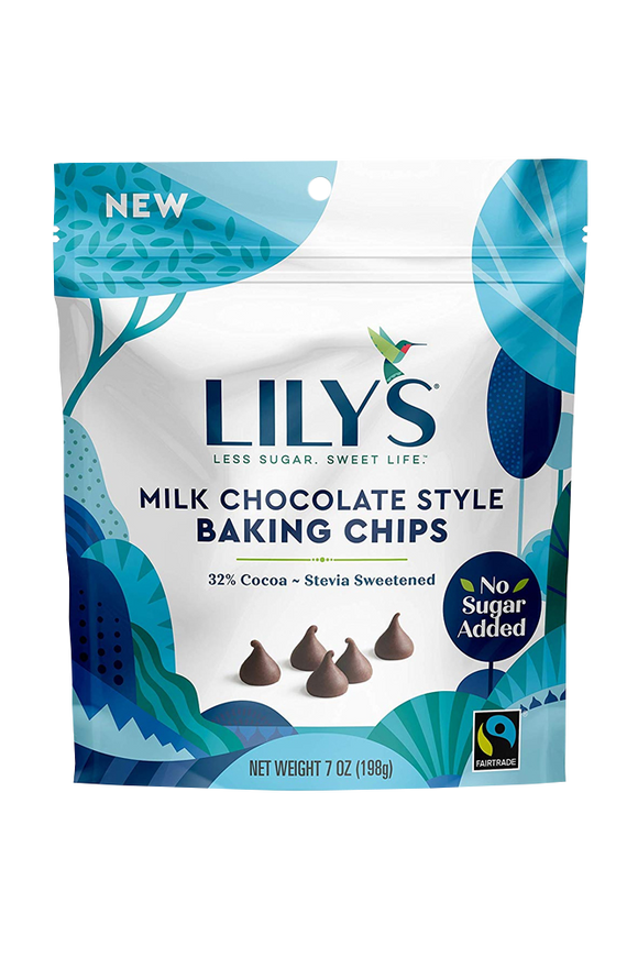 Lilys Less Sugar Baking Chips 7oz Resealable Bags